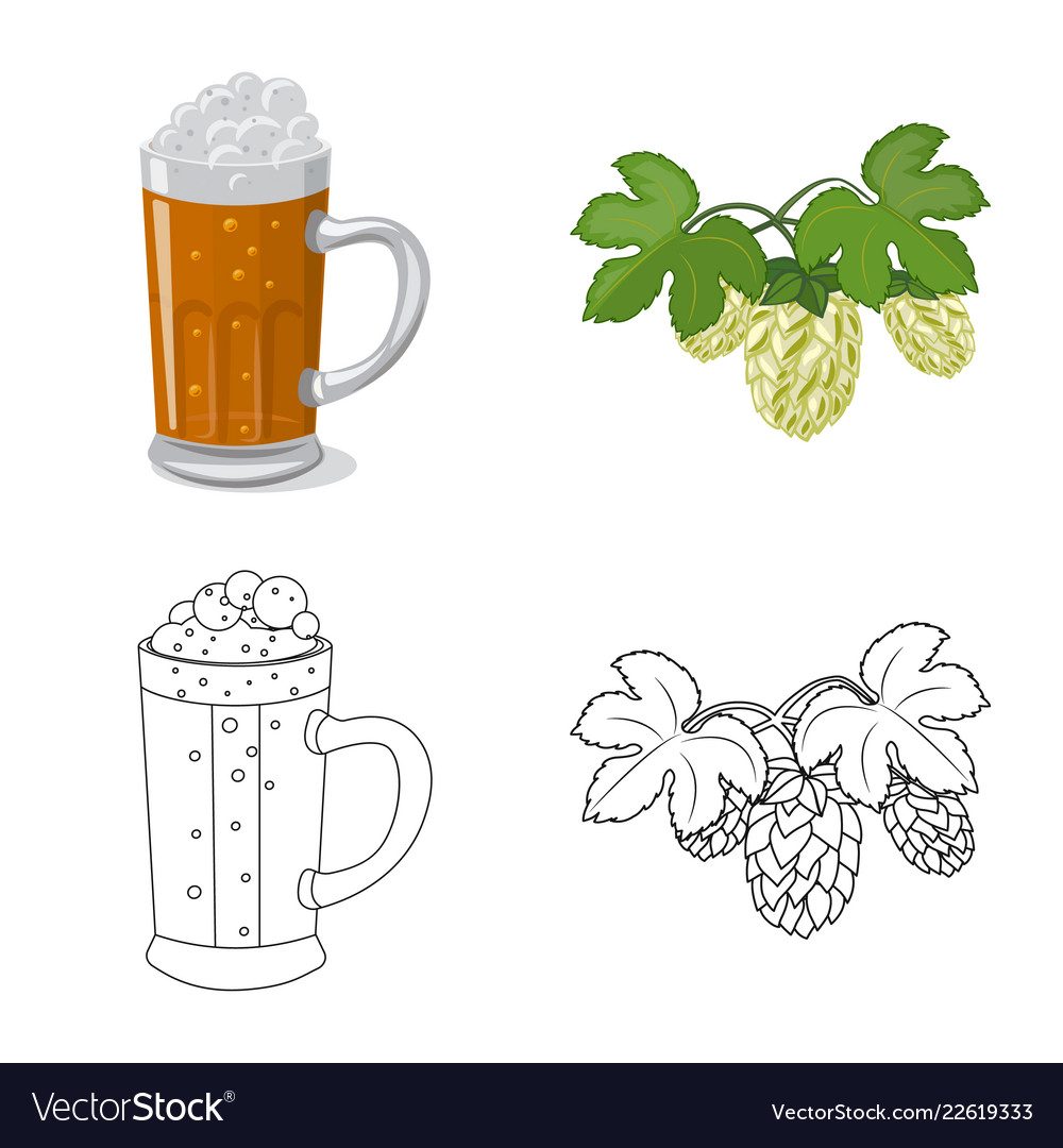 Isolated object of pub and bar icon set