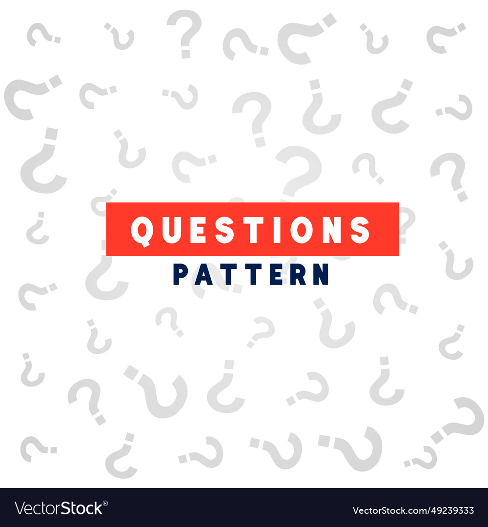 Question mark pattern background for help