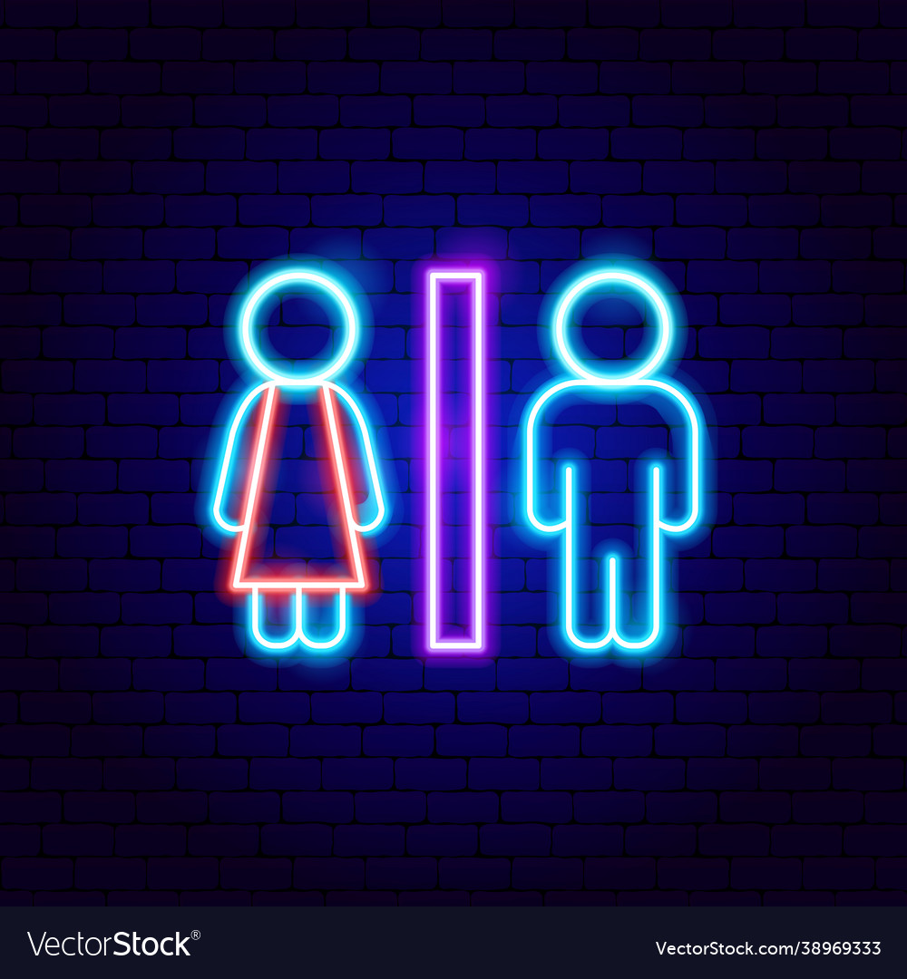 Water closet neon sign