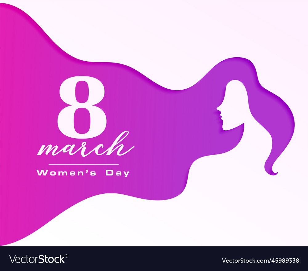 8th march international womens day greeting card Vector Image