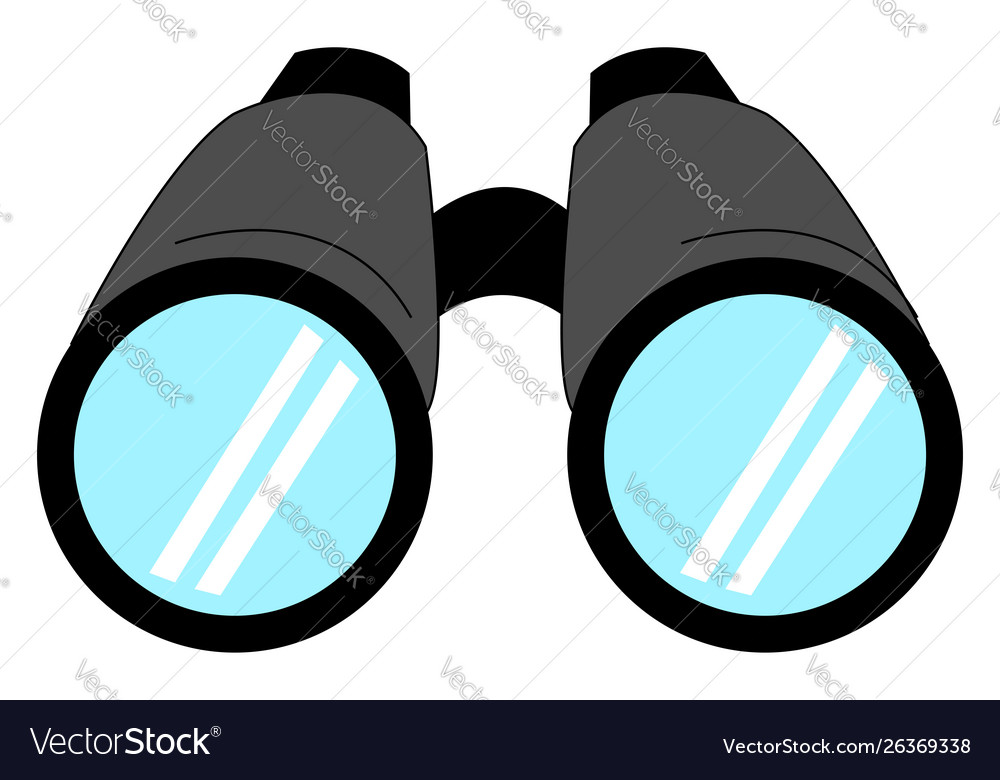 Big Binoculars On White Background Royalty Free Vector Image