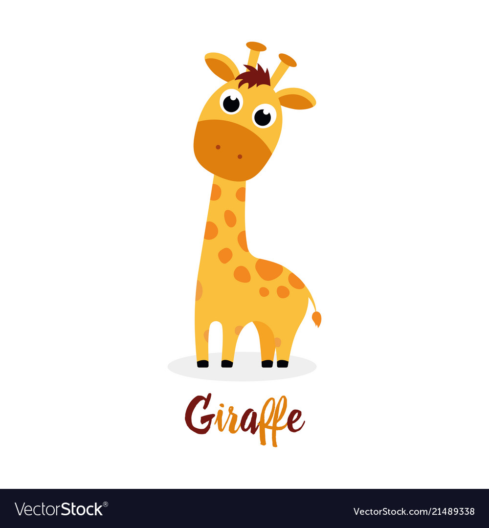 Cartoon cute giraffe Royalty Free Vector Image