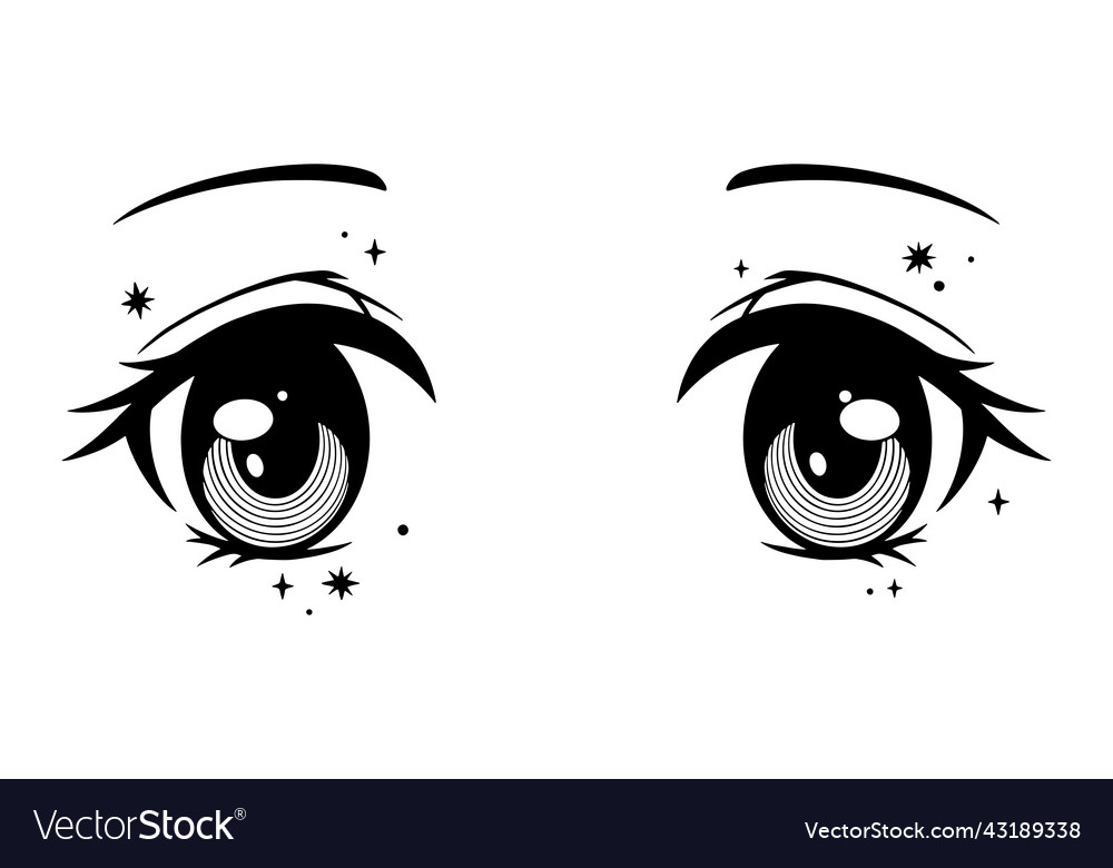 Premium Vector  Premium vector l drawing cute anime eyes