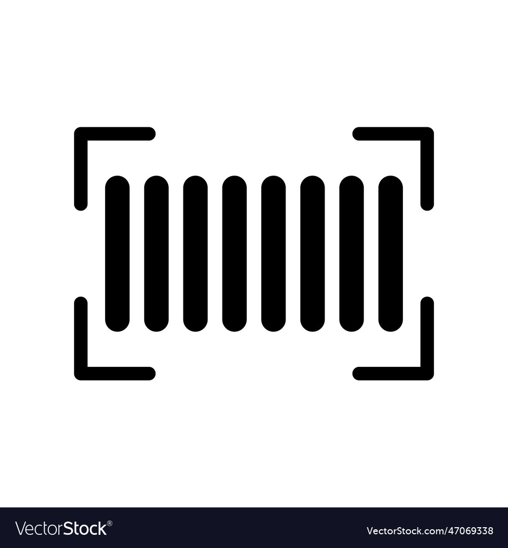 Flat design barcode scan icon