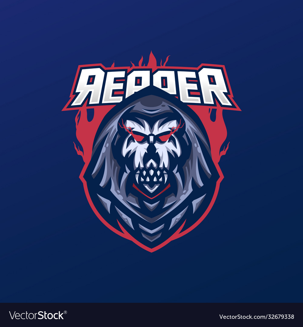 Grim reaper mascot logo vector image Grim reaper mascot logo