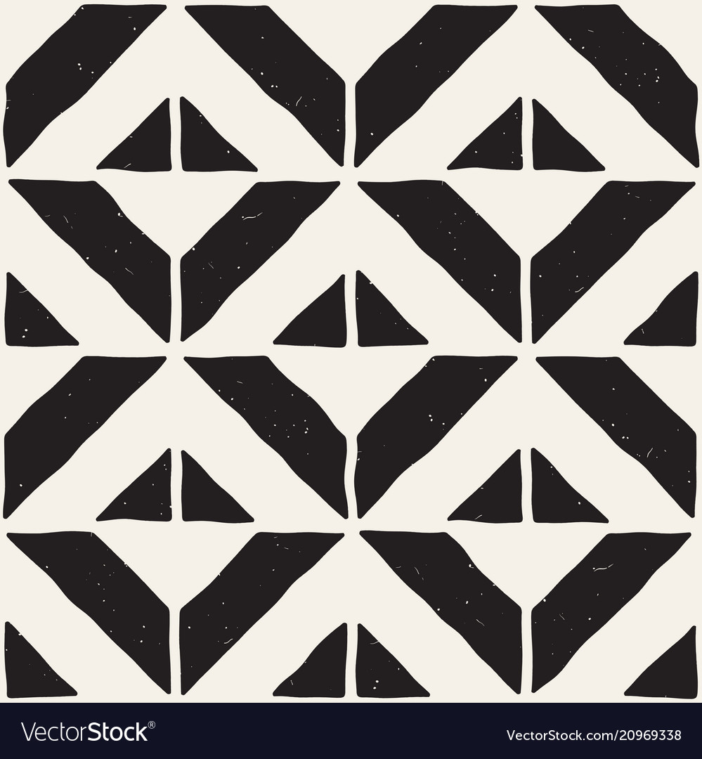 Hand drawn seamless repeating pattern with lines vector image Hand drawn seamless repeating pattern with lines