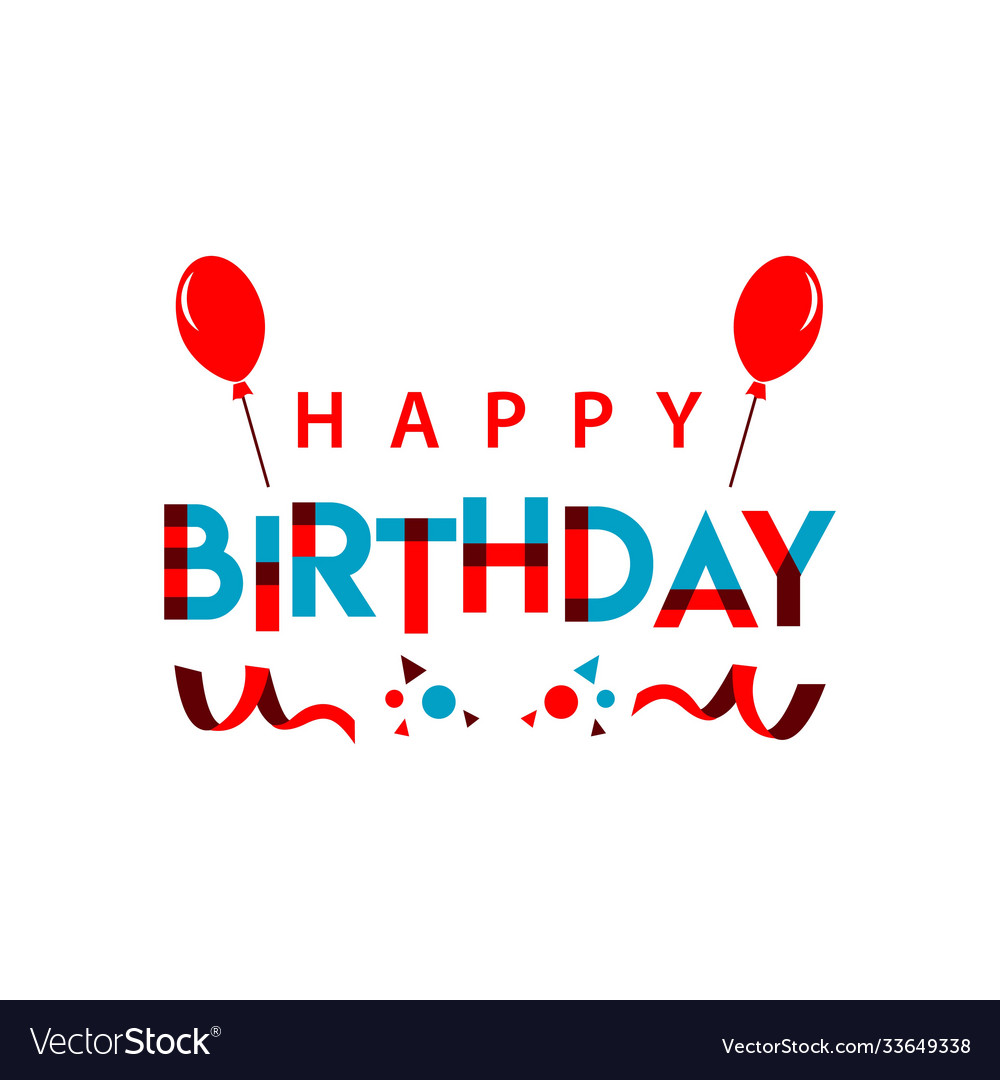 Happy birthday template design Royalty Free Vector Image