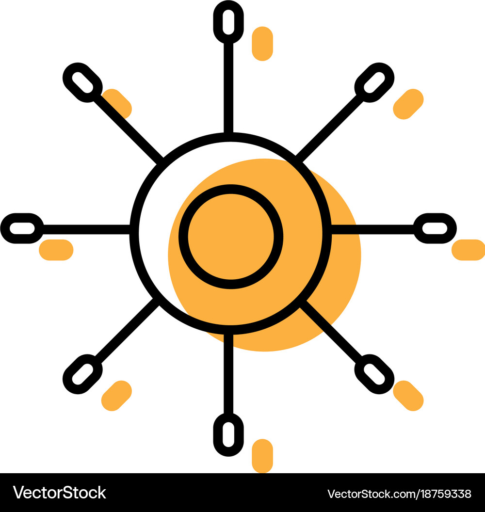 Isolated atom design Royalty Free Vector Image