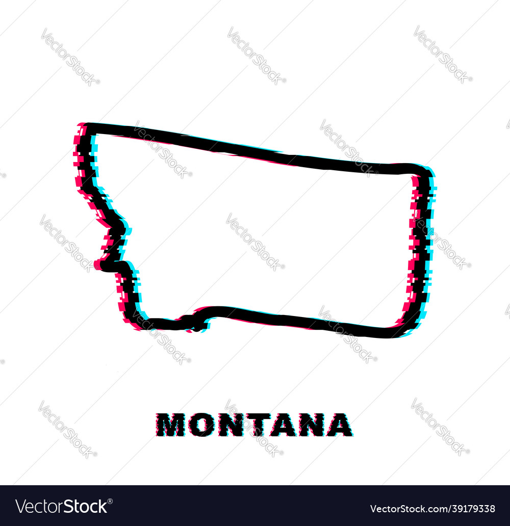 Montana state map glitch icon