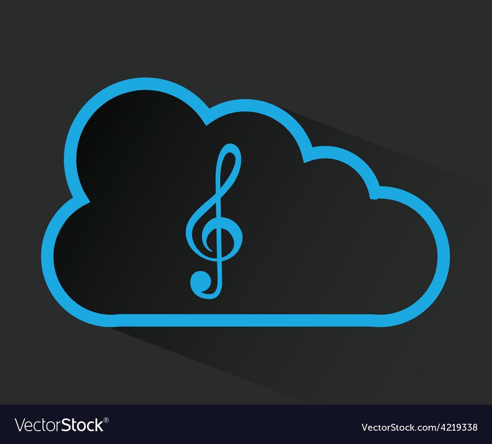 Music cloud Royalty Free Vector Image - VectorStock