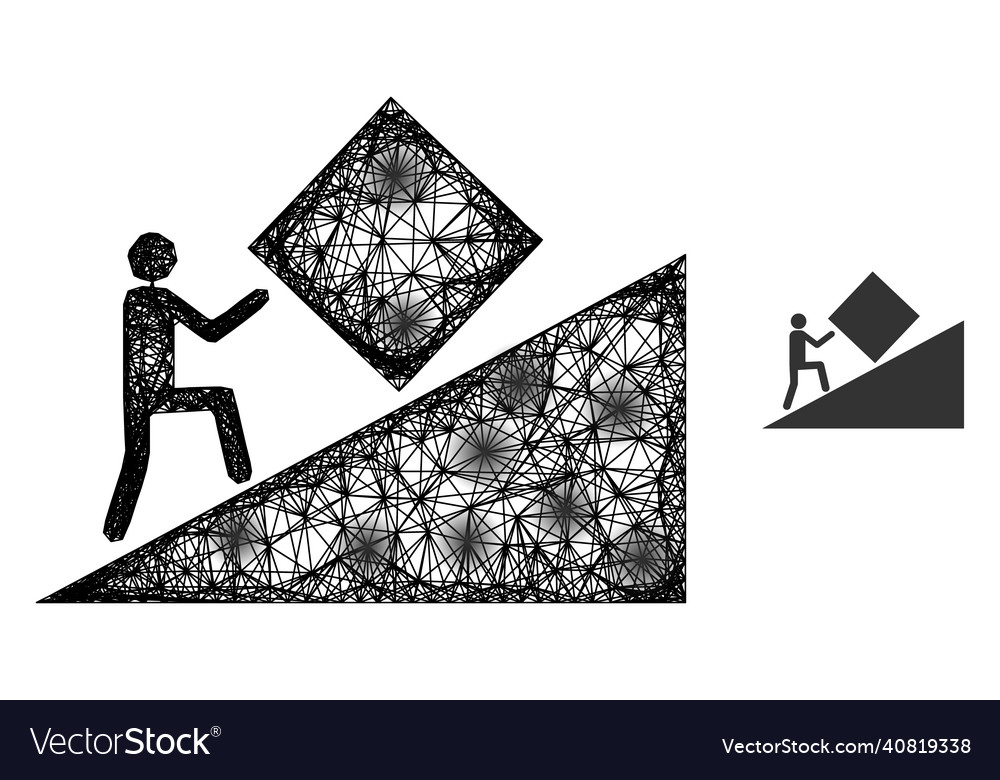 Net pointless task icon with spots vector image Net pointless task icon with spots
