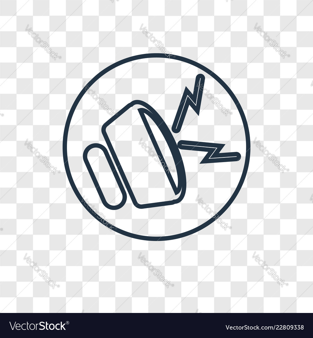 Noise concept linear icon isolated on transparent