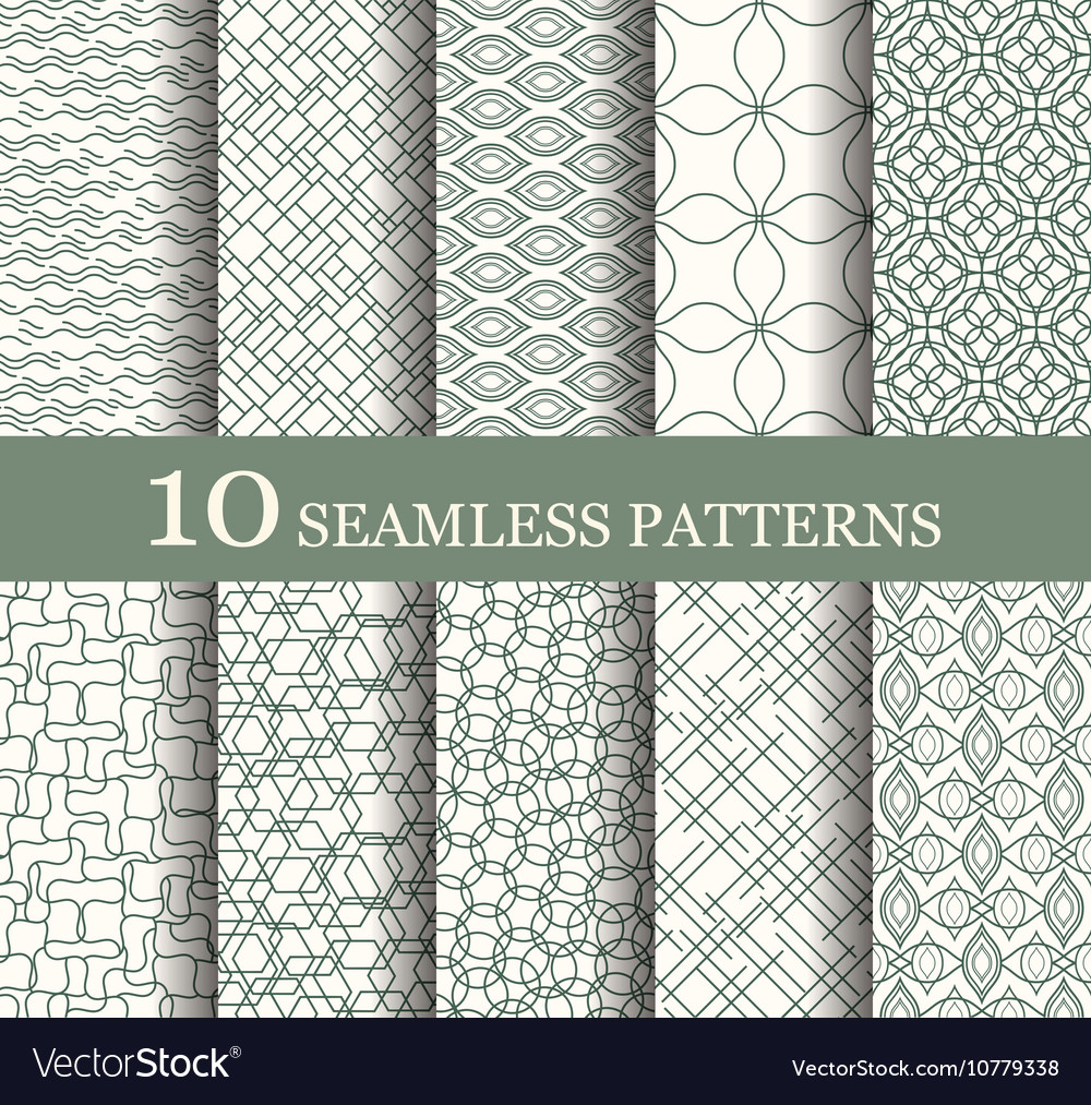 Set of 10 seamless patterns