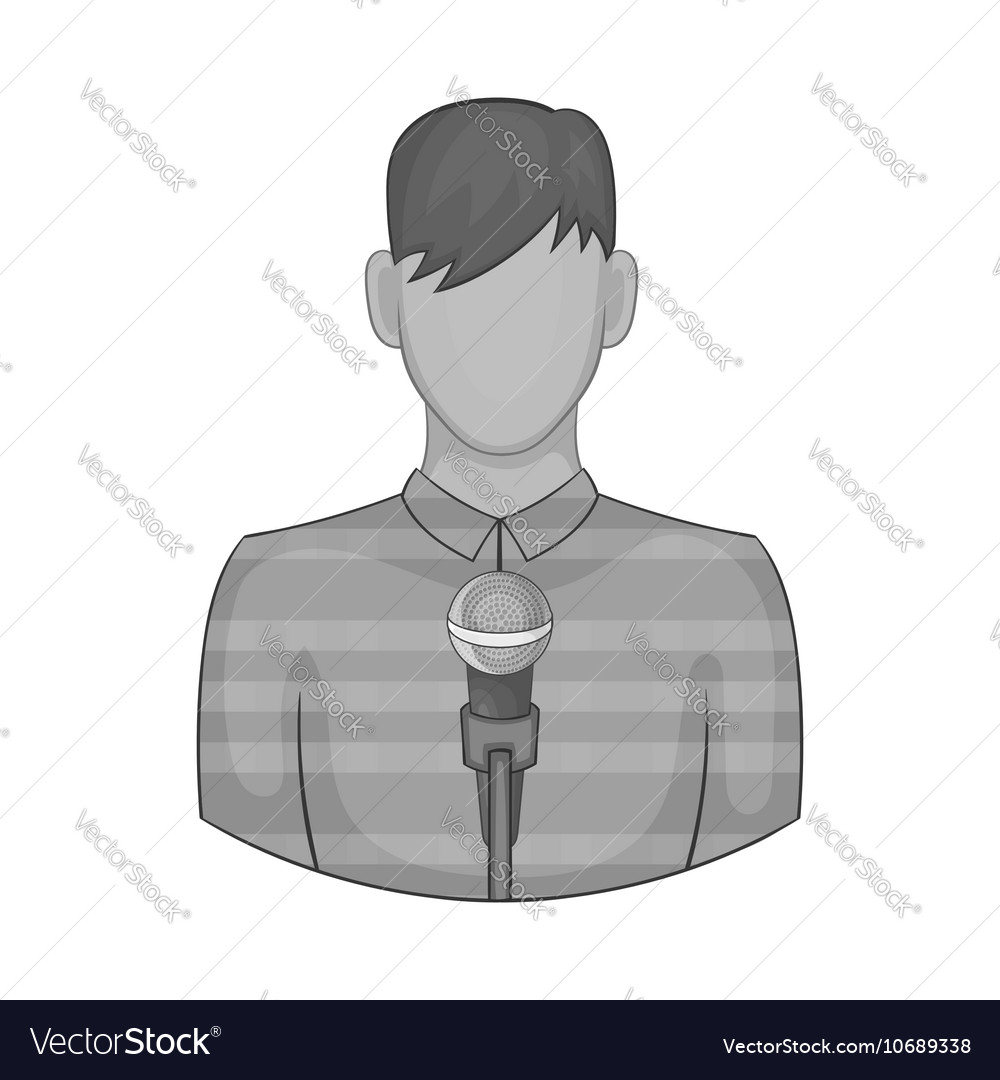 Toastmasters Icon Black Monochrome Style Vector Image