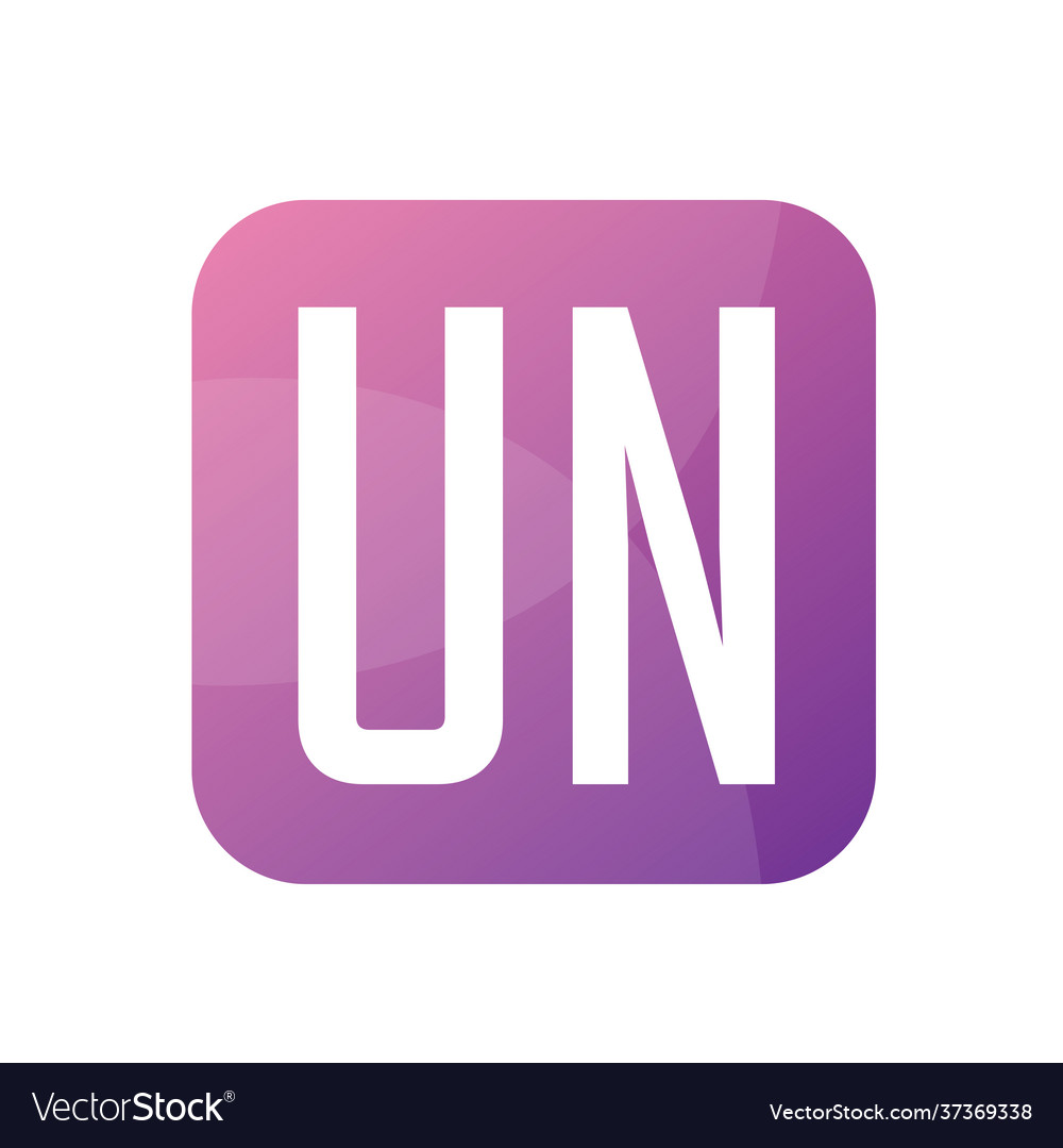 Un letter logo design with simple style