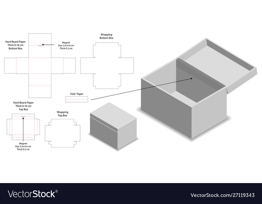 Die Cut Box Template - Packaging Mockup