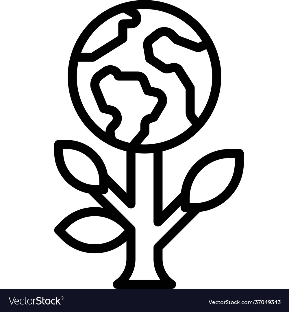 Earth Tree Icon - Environmental Protection