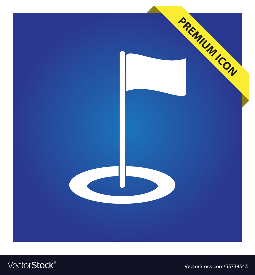 Flag marker icon for web and mobile