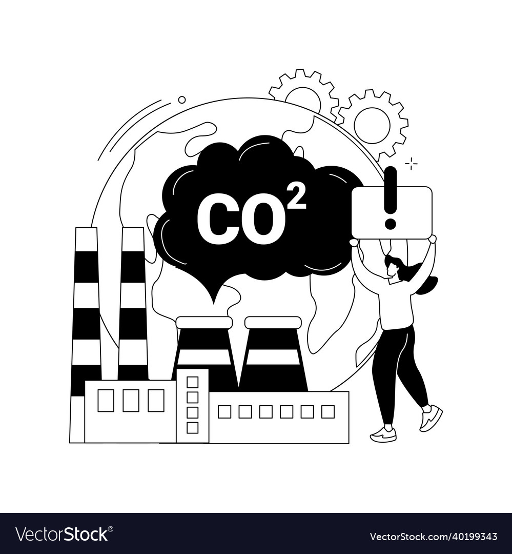 Global co2 emissions abstract concept