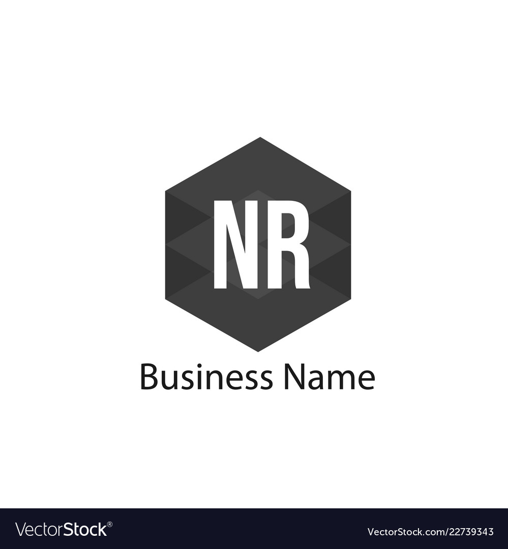 Initial letter nr logo template design