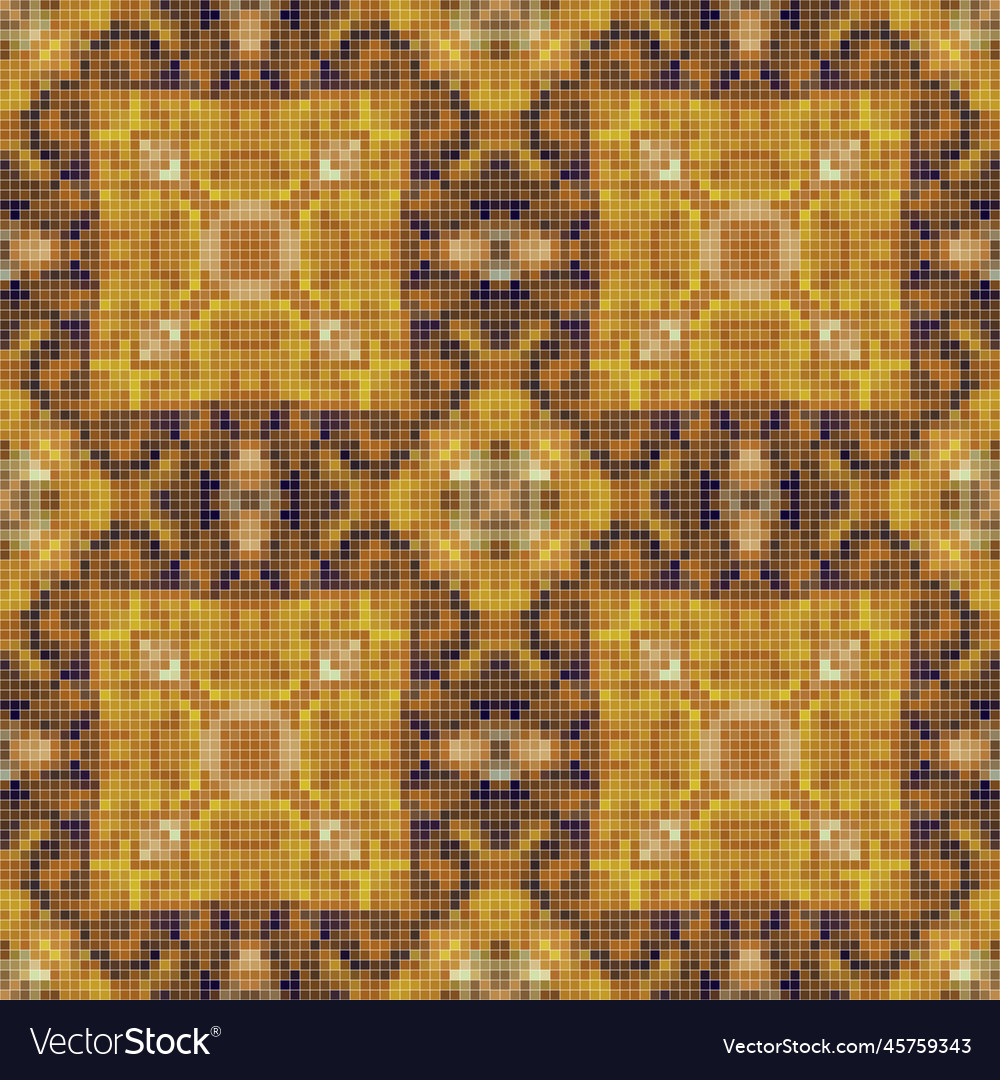 Pixel mosaic seamless pattern design repeat Vector Image Pixel mosaic seamless pattern design repeat