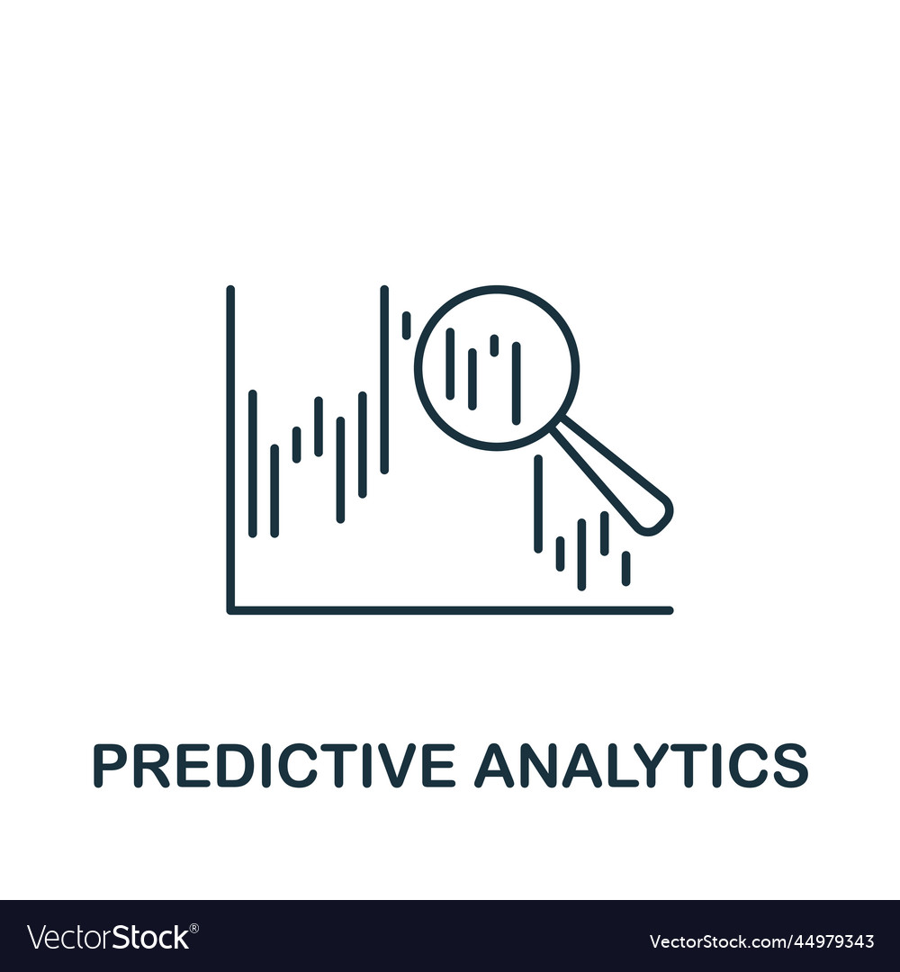 Predictive analytics icon monochrome simple Vector Image Predictive analytics icon monochrome simple