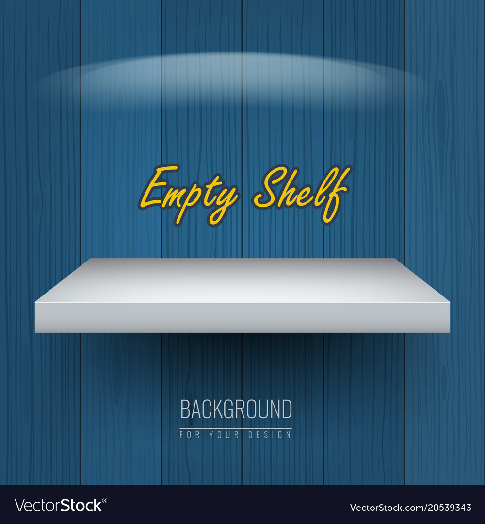 Realistic empty shelf for exhibit your objects
