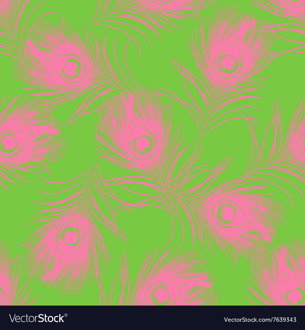 Seamless pattern with peacock feathers