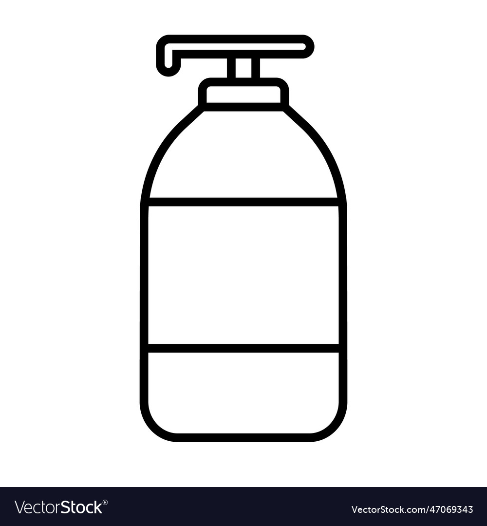 Simple shampoo bottle icon or toiletry