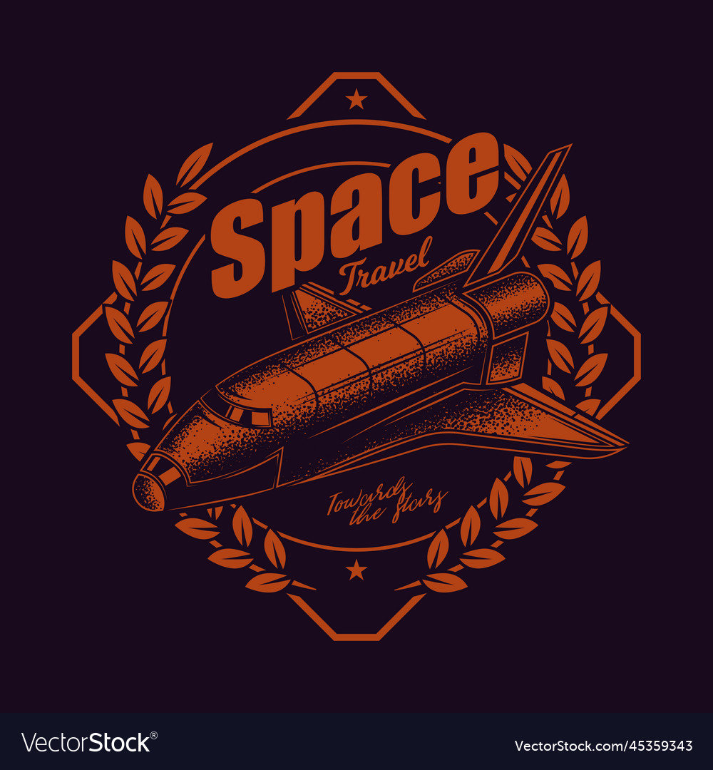 Space shuttle label or logo