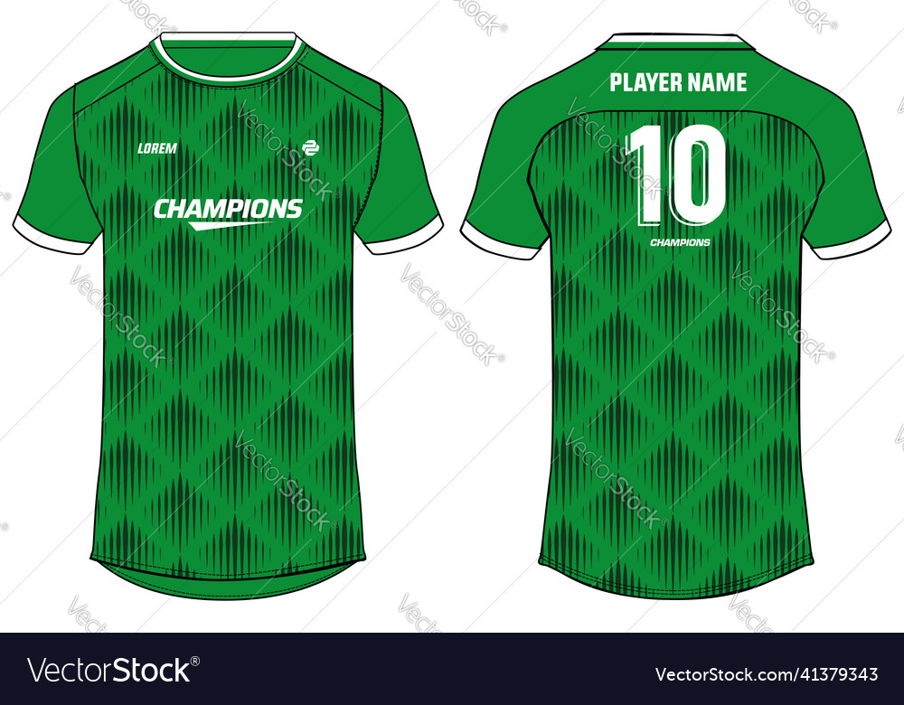 Sports jersey t shirt design flat sketch Vector Image