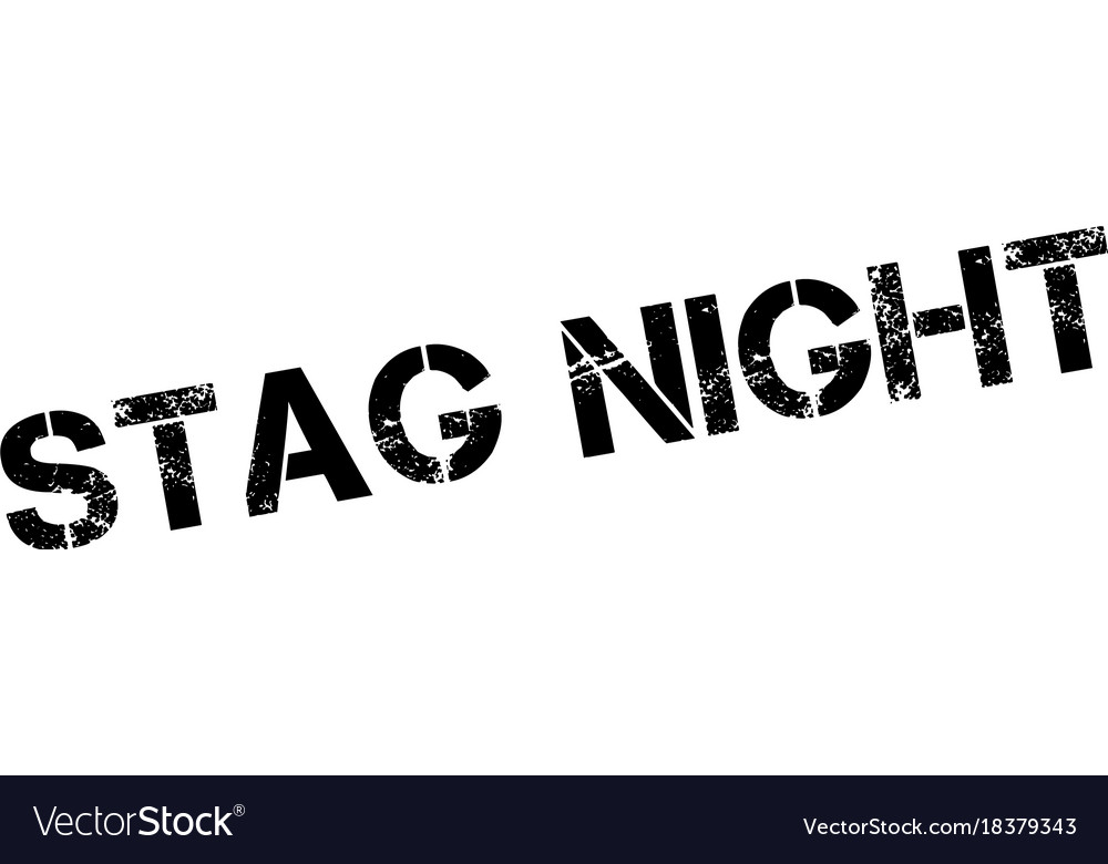 Stag night rubber stamp
