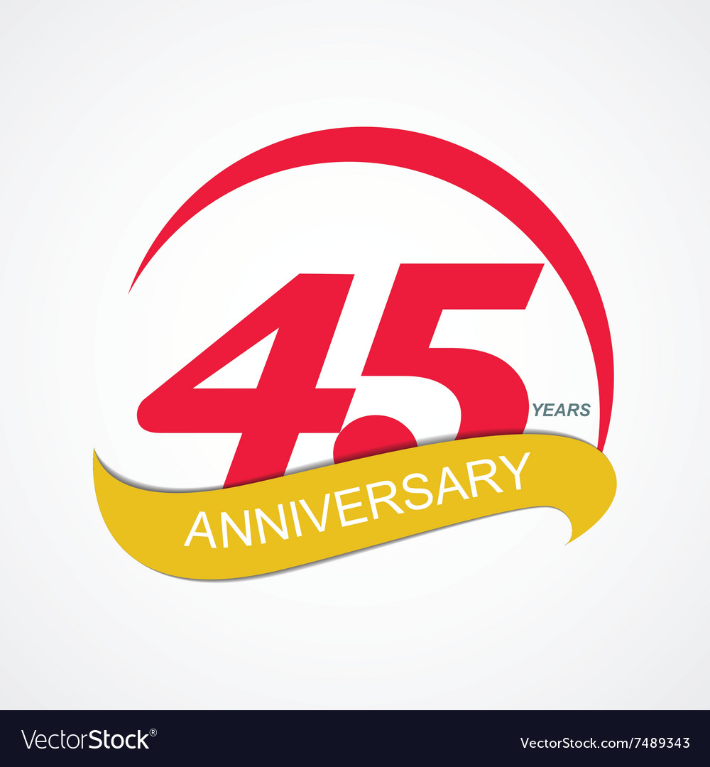 Template logo 45 anniversary