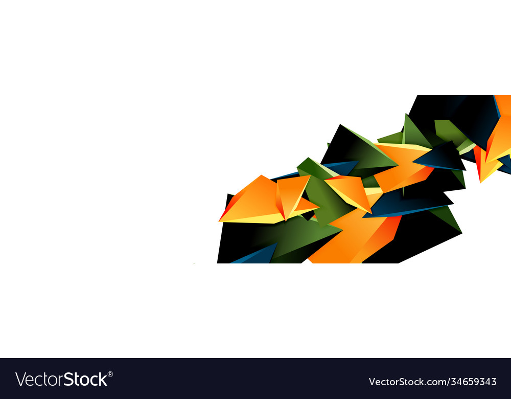 Triangle mosaic abstract background 3d triangular