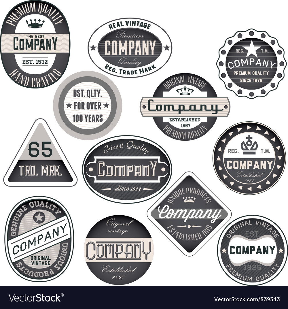 Vintage badges Royalty Free Vector Image - VectorStock