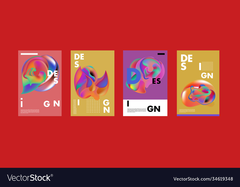 Abstract colorful liquid and fluid pattern vector image Abstract colorful liquid and fluid pattern