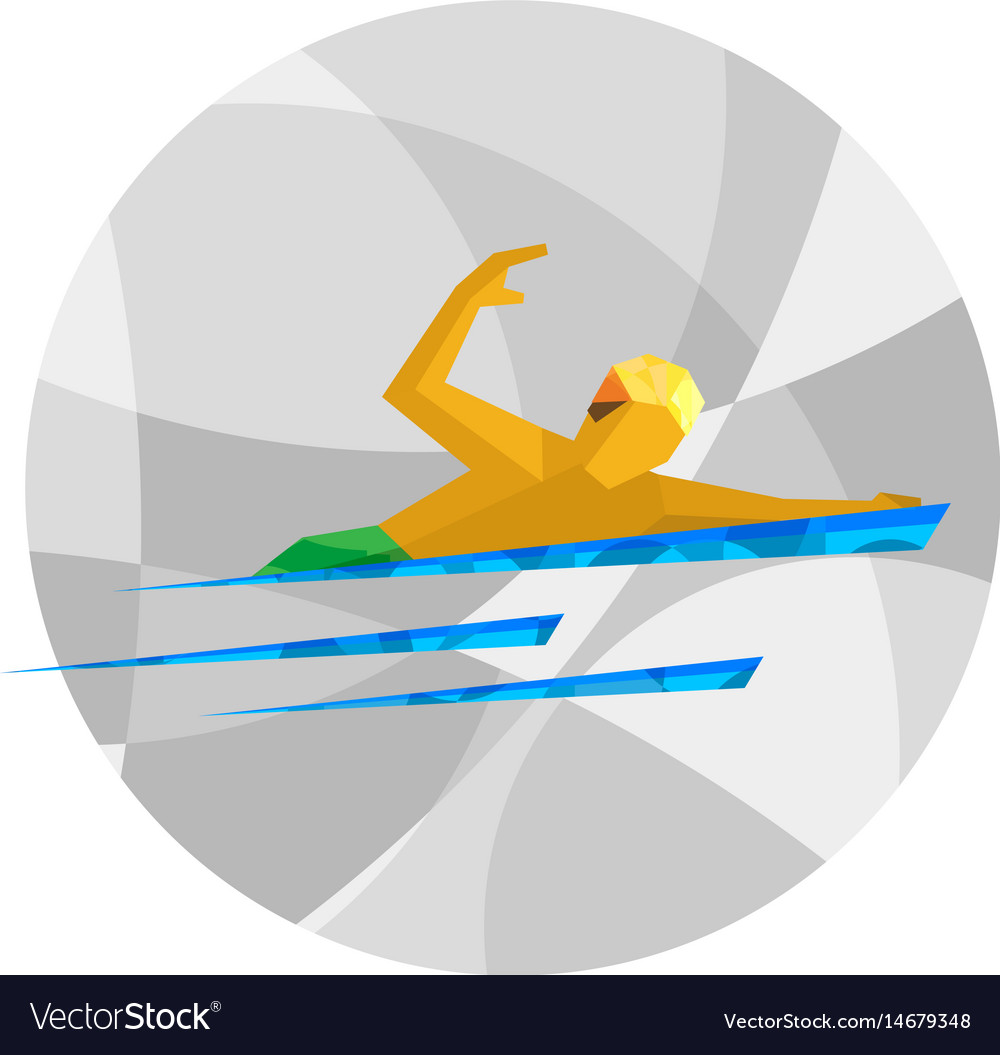 Abstract Swimmer Icon