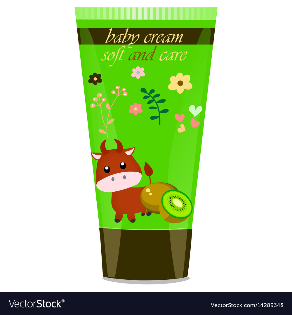 Baby cream tube with kids design