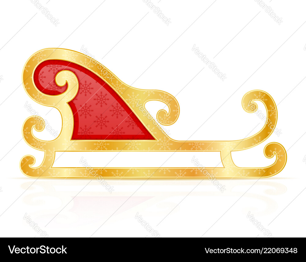 Christmas sledges santa claus Royalty Free Vector Image