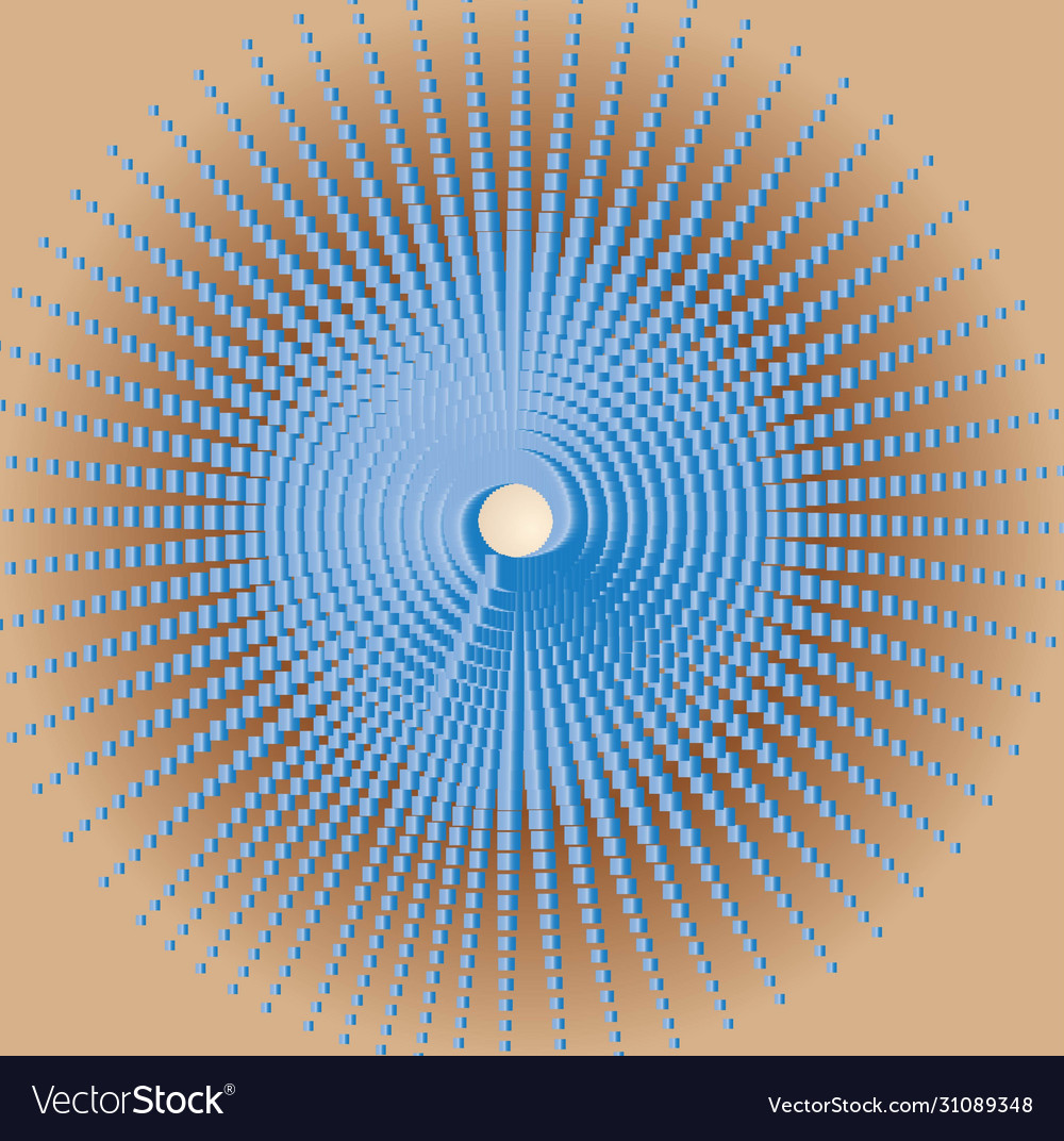 Circle with rays squares