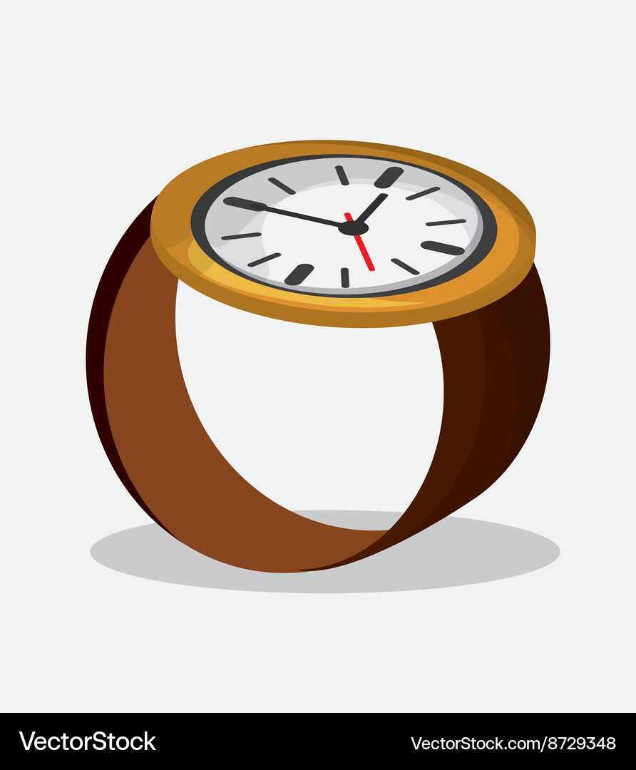Clock design white background time concept Vector Image