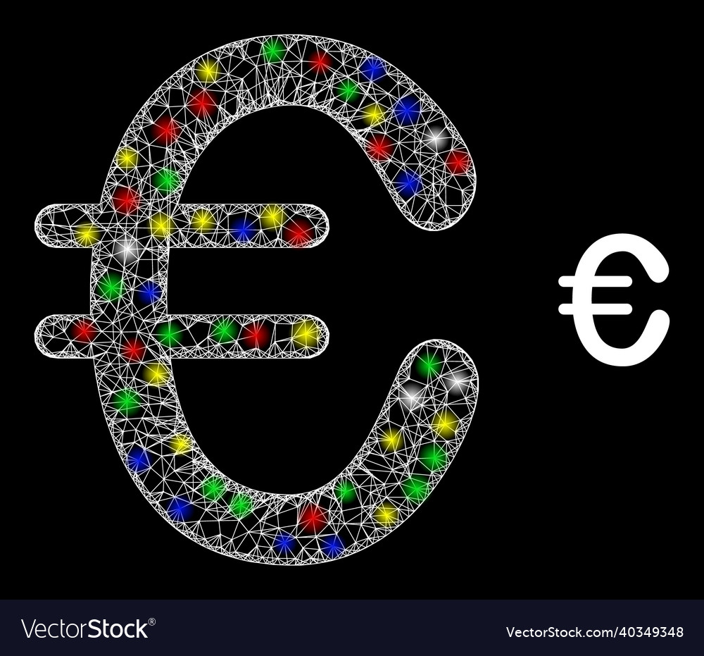 Glare web network euro currency icon