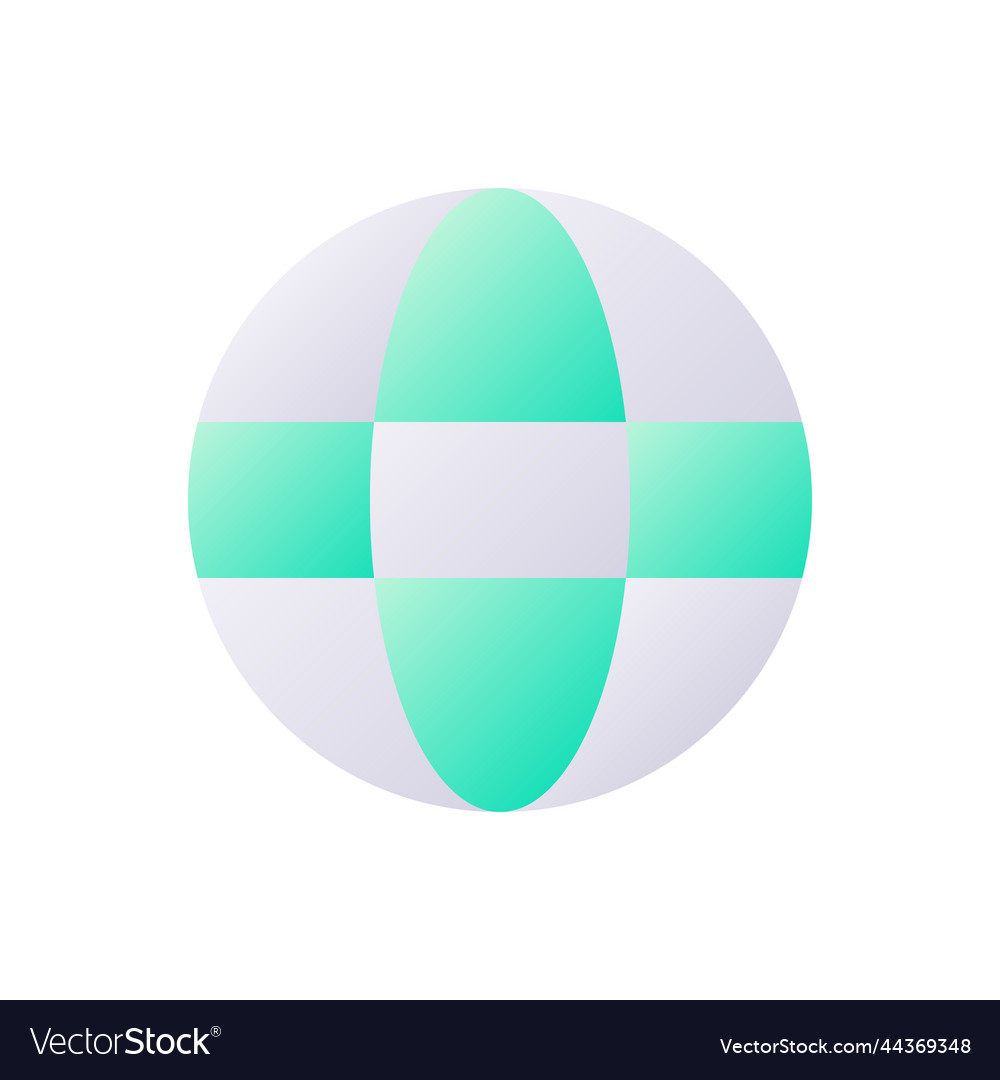 Globe pixel perfect flat gradient two-color ui Vector Image Globe pixel perfect flat gradient two-color ui
