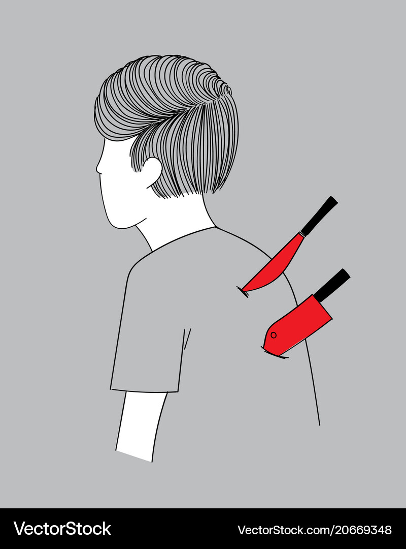 I was stabbed behind a friend spoof and de Vector Image