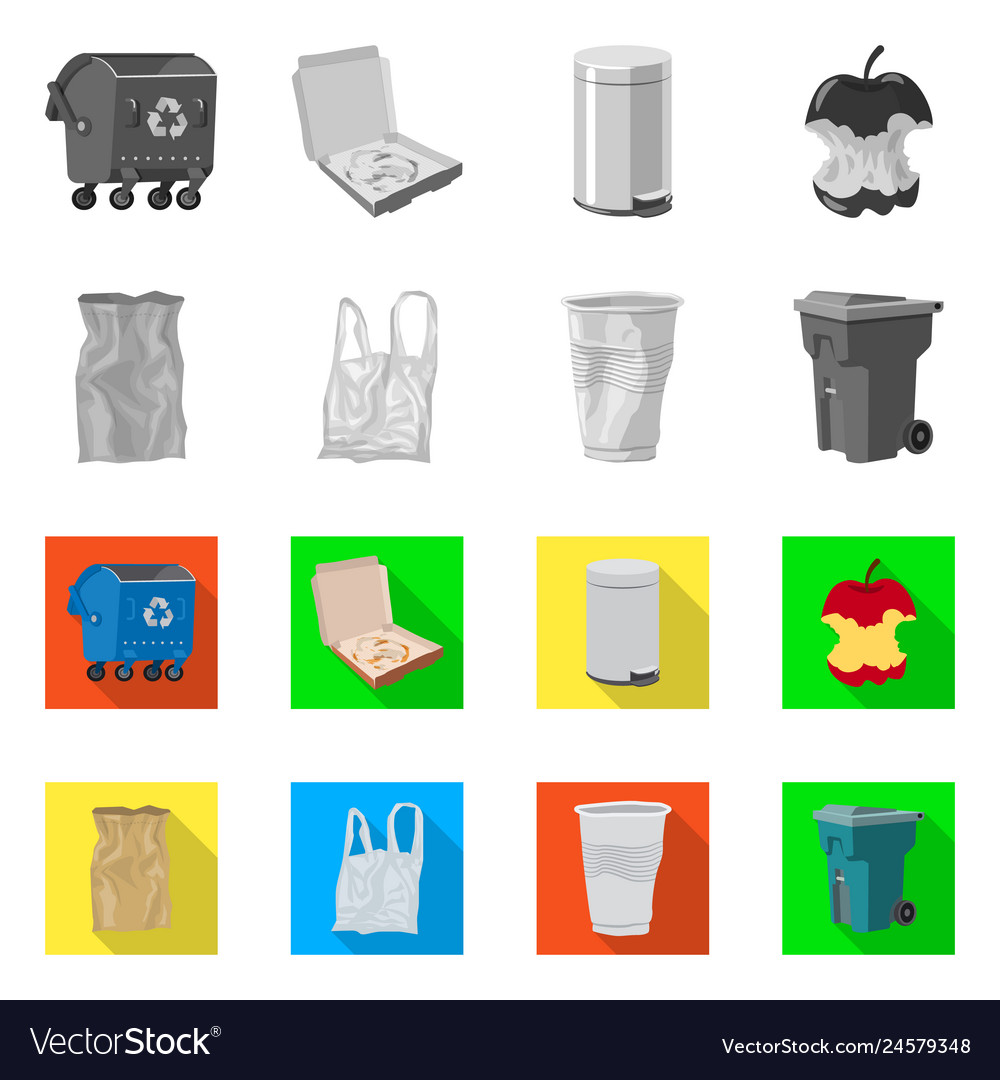 Isolated object of dump and sort logo collection vector image Isolated object of dump and sort logo collection