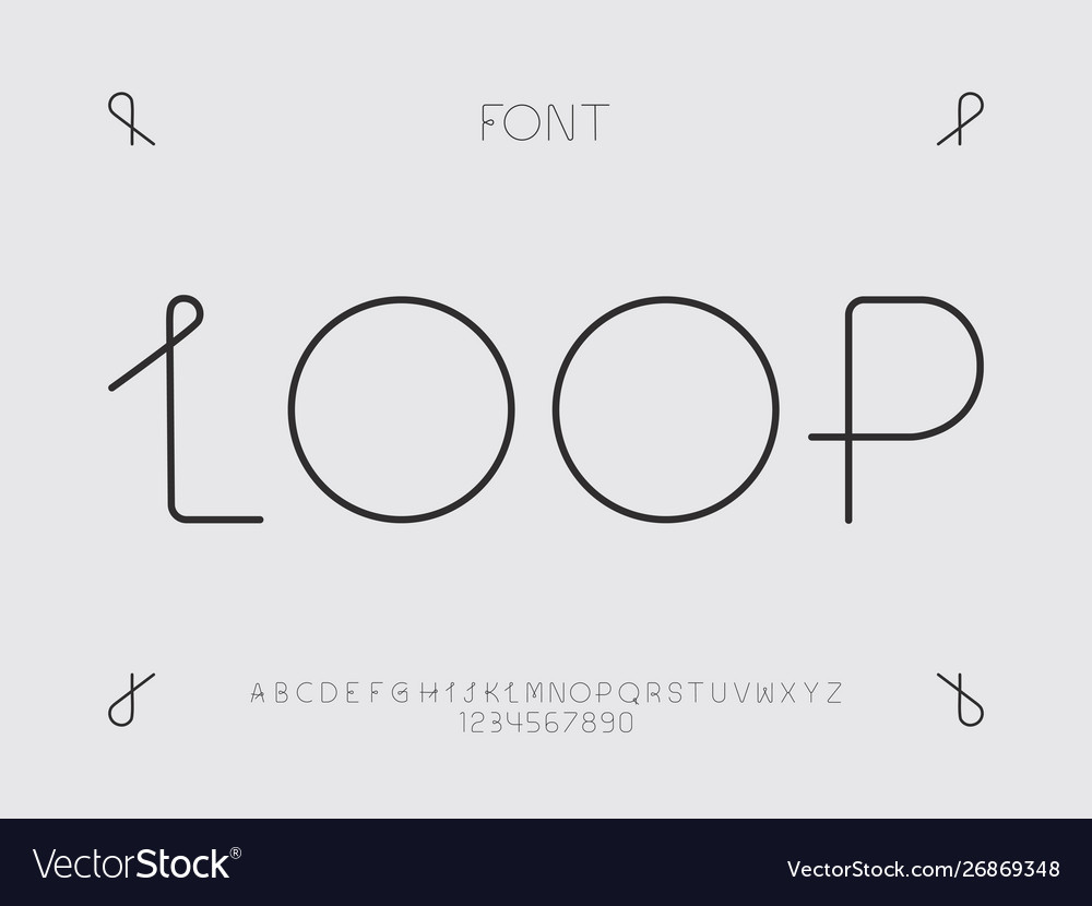 Loop font alphabet