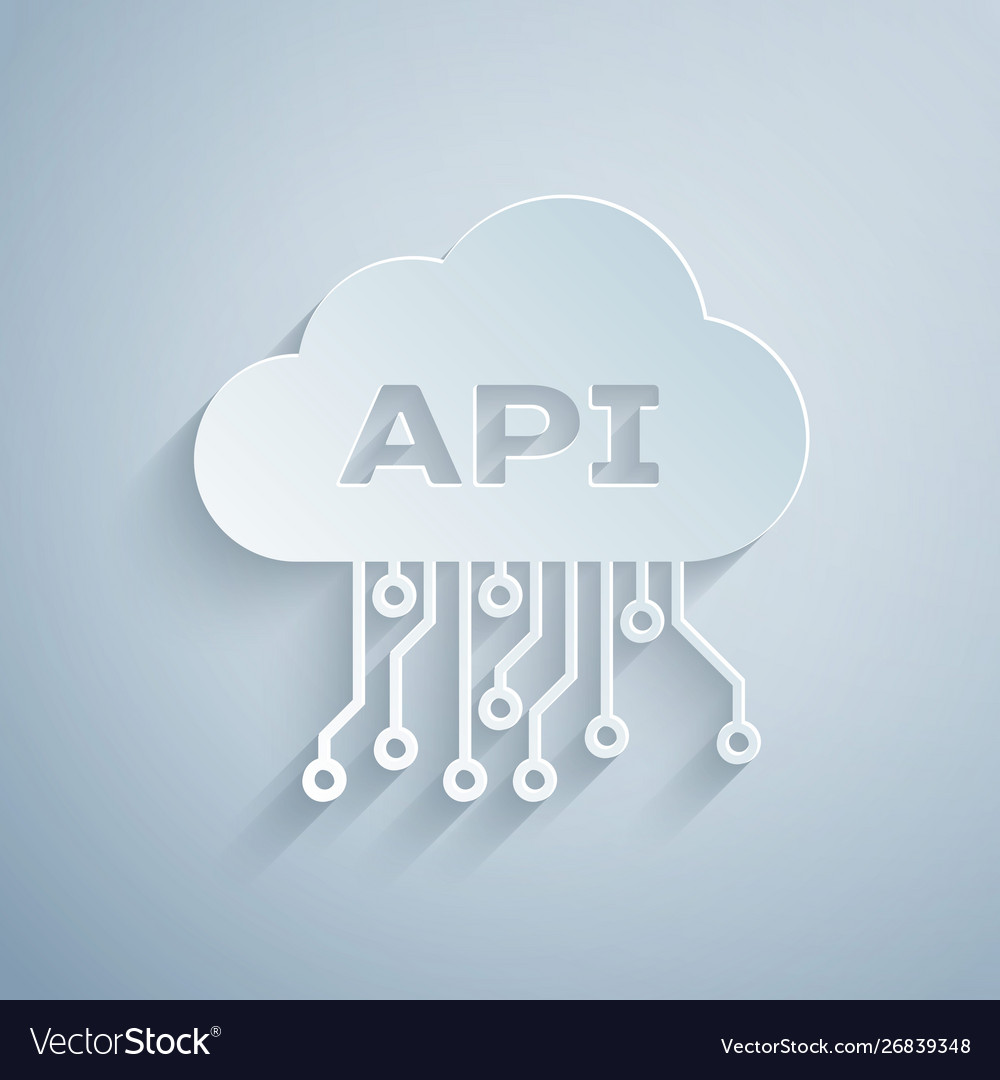 Paper Cut Cloud API Interface Icon