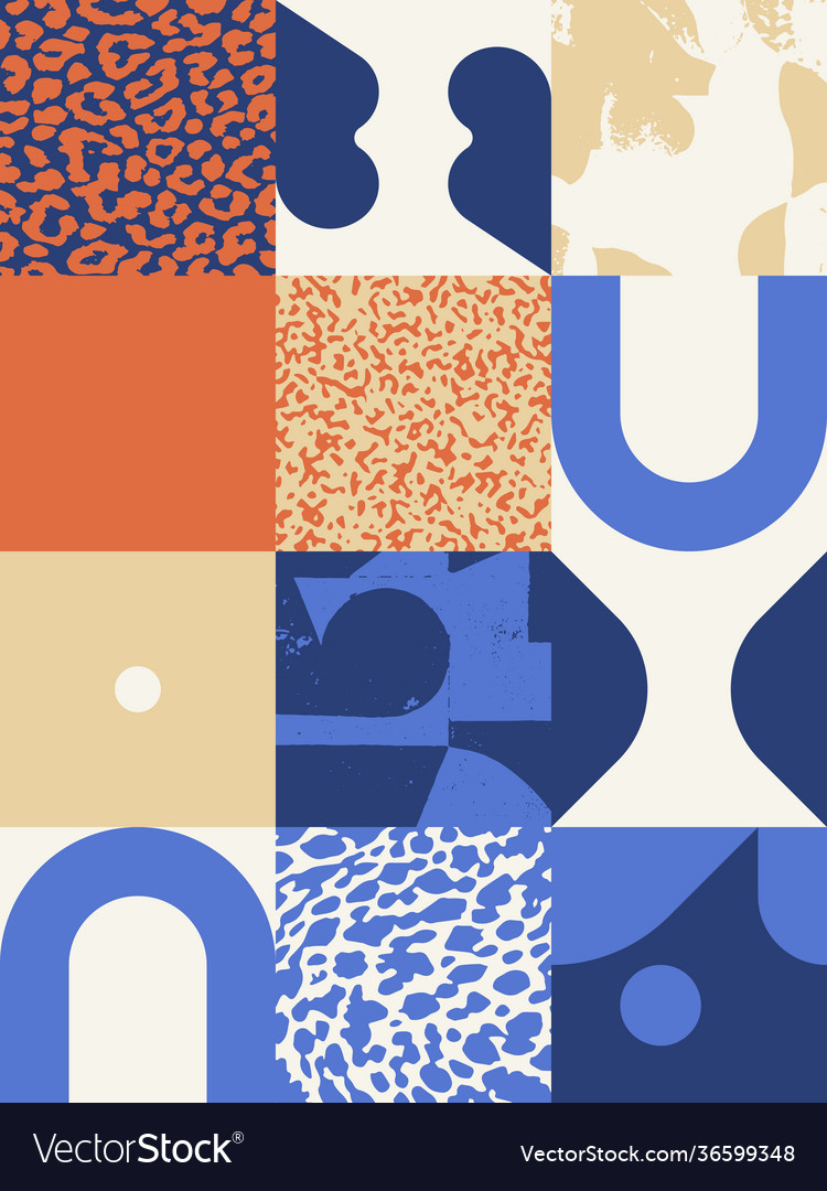 Pattern with abstract geometric shapes
