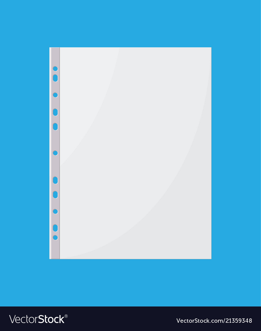 Plastic file for paper document Royalty Free Vector Image