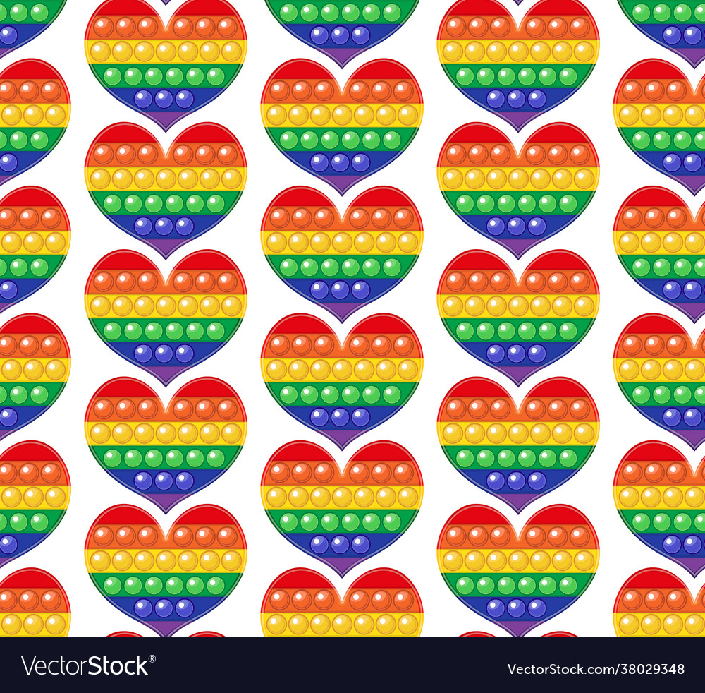 Popit colorful rainbow seamless pattern fidget